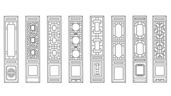 澄海喜迎门中式花格CAD设计图样式大全