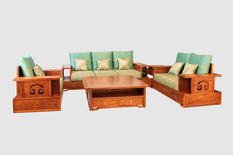 澄海中式实木沙发简直太美了
